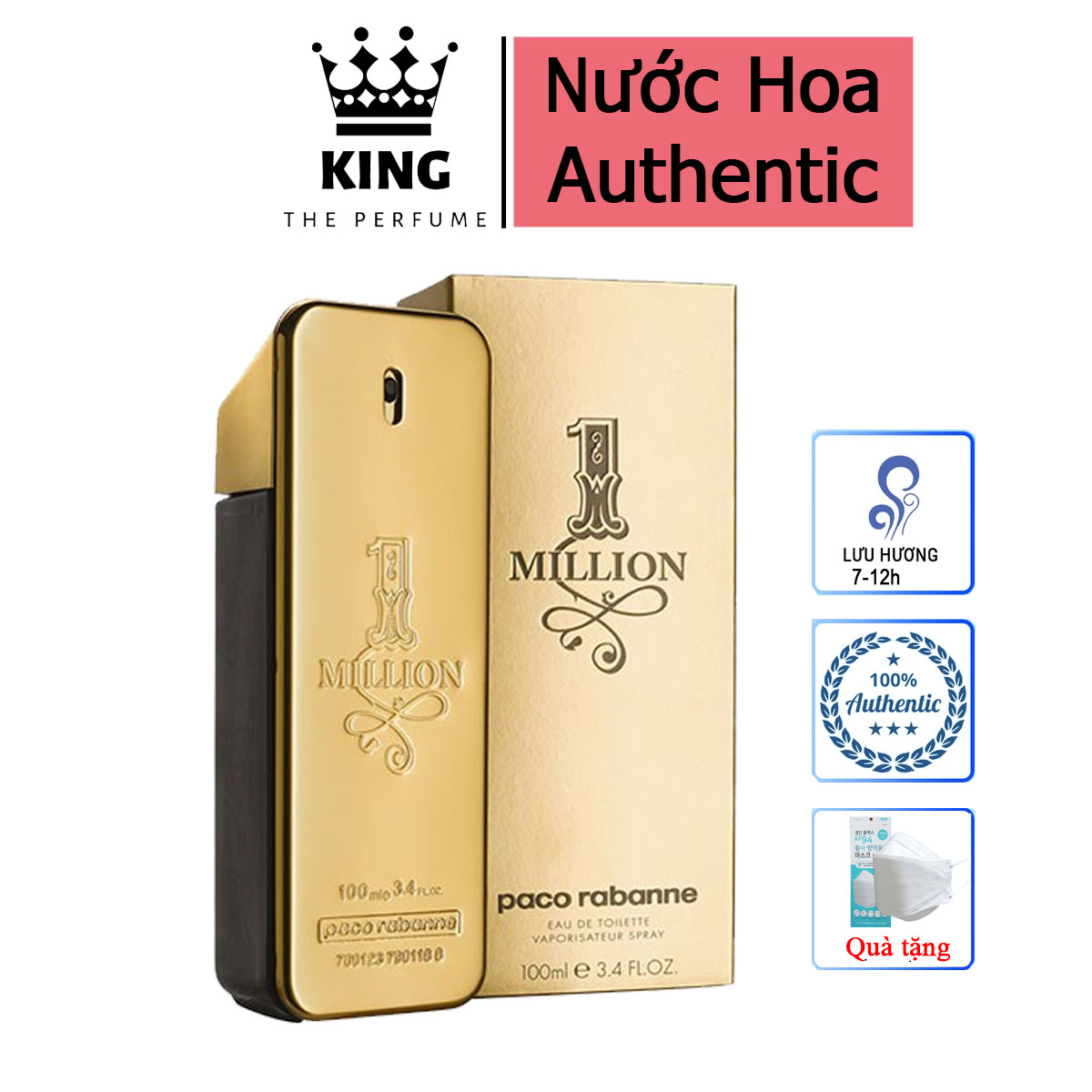 [nước hoa nam cao cấp paco rabanne one million 5ml - 10ml -20ml]