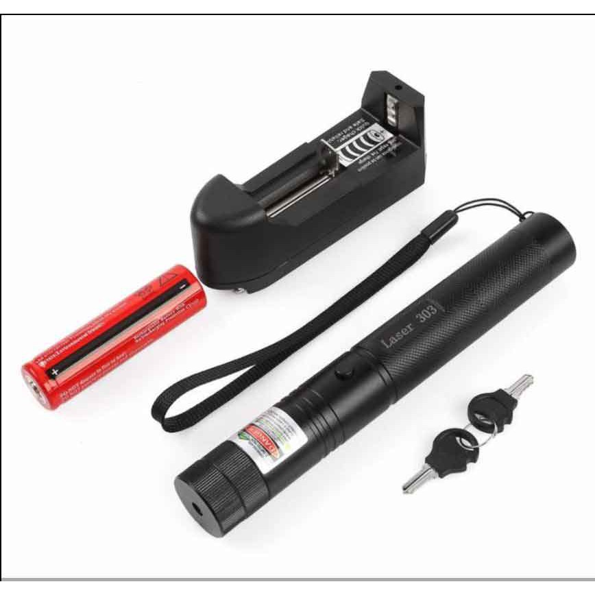 Đèn pin laser 303 cầm tay 3in1 siêu sáng chiếu tâm kim đèn trang trí hoa văn 3D có khóa an toàn - Bút laze thuyết trình, dạy học ,thiết kế công trình