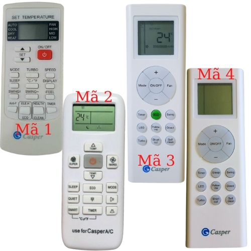 Điều khiển điều hoà, máy lạnh Casper nhiều mẫu mã kiểu mới, giá rẻ