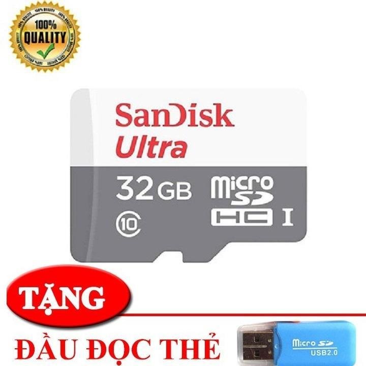 [ KÈM ĐẦU LỌC THẺ ] Thẻ Nhớ MicroSDHC SanDisk Ultra 32GB 100MB