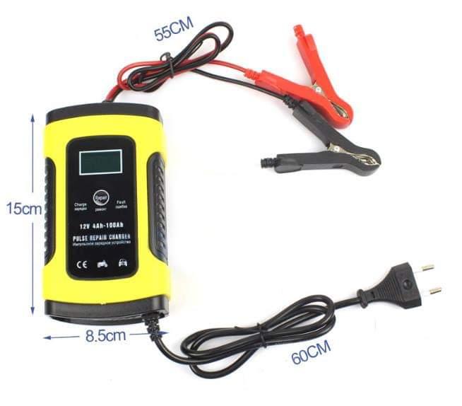 Bộ Sạc Bình Ắc Quy Thông Minh Nhanh 12V. 4A - 100A kèm phục hồi bình, tự ngắt khi đầy, chống ngược cực