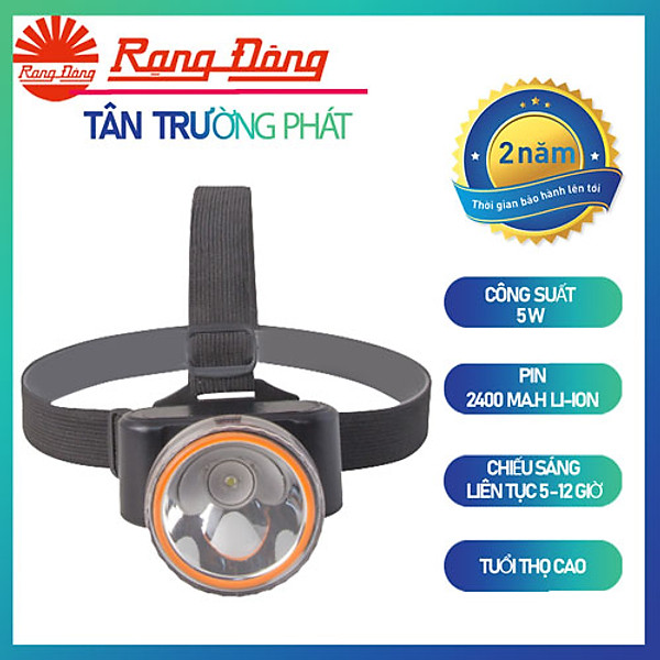 Đèn pin led đội đầu 5w rạng đông, siêu sáng, pin trâu, độ bền cao, model: led d pdd03l/5w