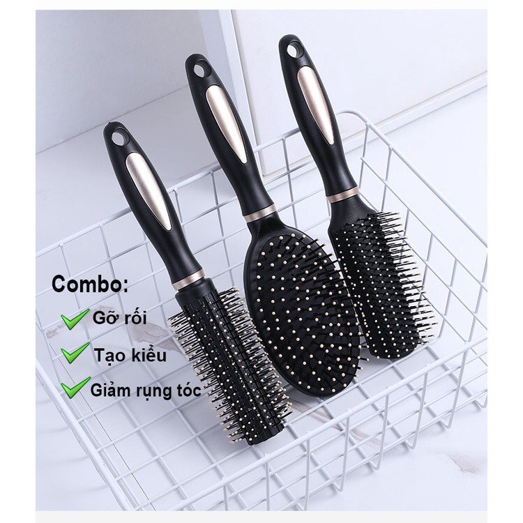 Lược gỡ rối, lược chải tóc massage đầu, lược tròn, lược bán nguyệt, lược oval, dễ sử dụng