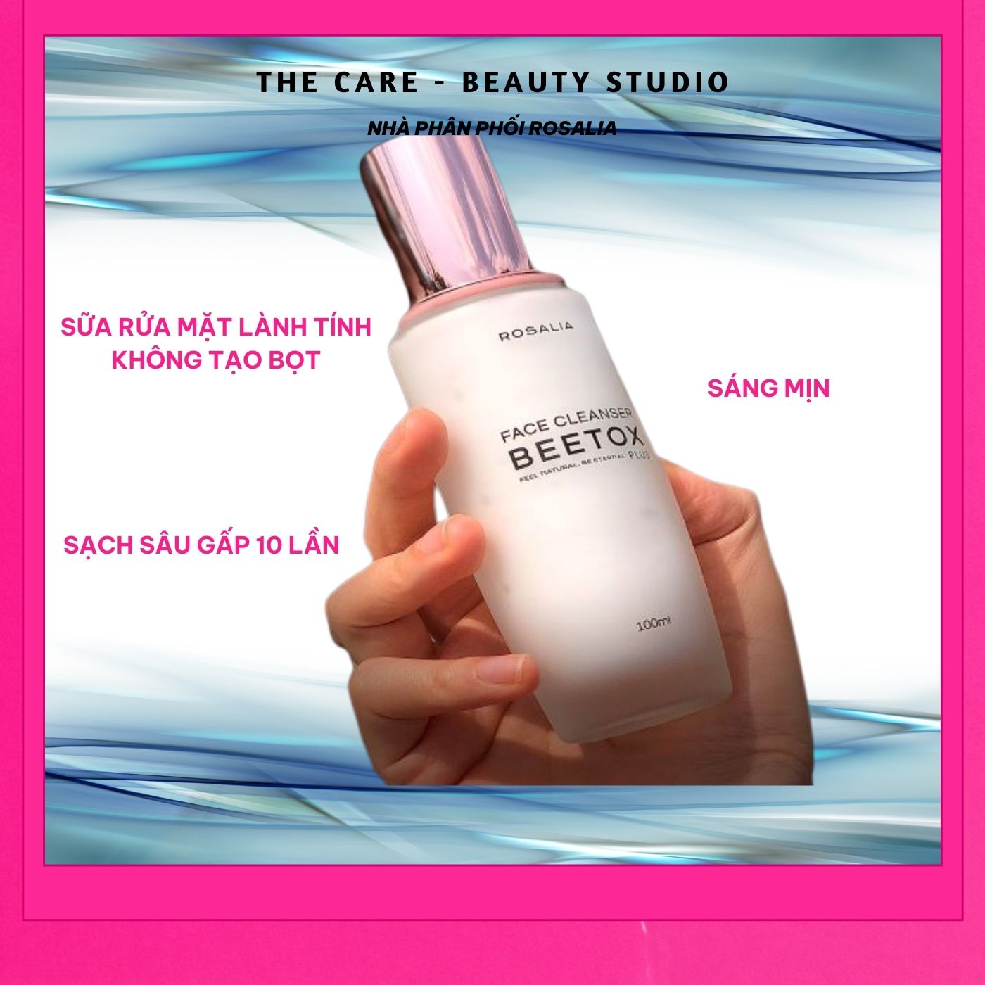 Sữa rửa mặt dịu nhẹ, lành tính, không tạo bọt Rosalia - Dr BE Cleanser giúp da sáng mịn và sạch sâu thích hợp với mọi loại da, đặc biệt da dầu mụn, nhạy cảm - The CARE Beauty Studio
