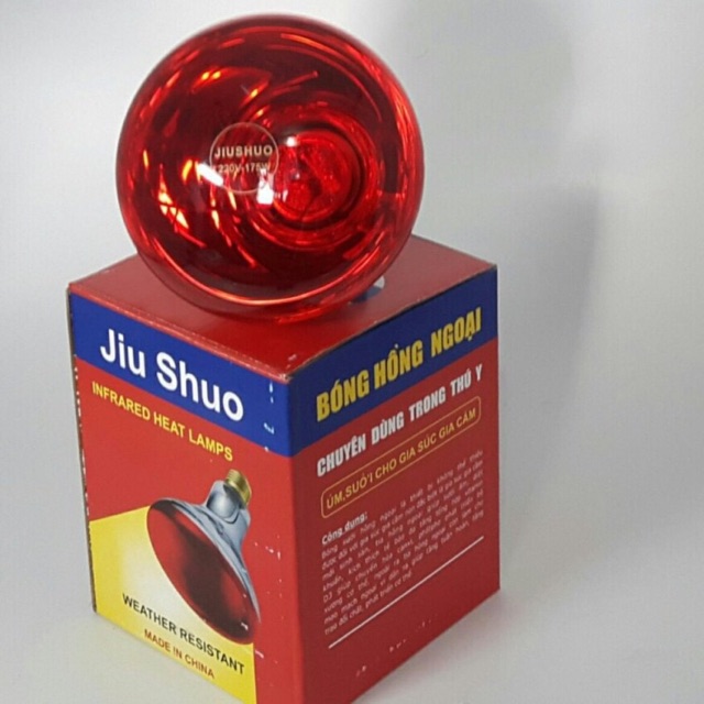 10 BÓNG ĐÈN HỒNG NGOẠI 75W SƯỞI ẤM THÚ Y CAO CẤP + TĂNG 10 ĐUÔI SỨ