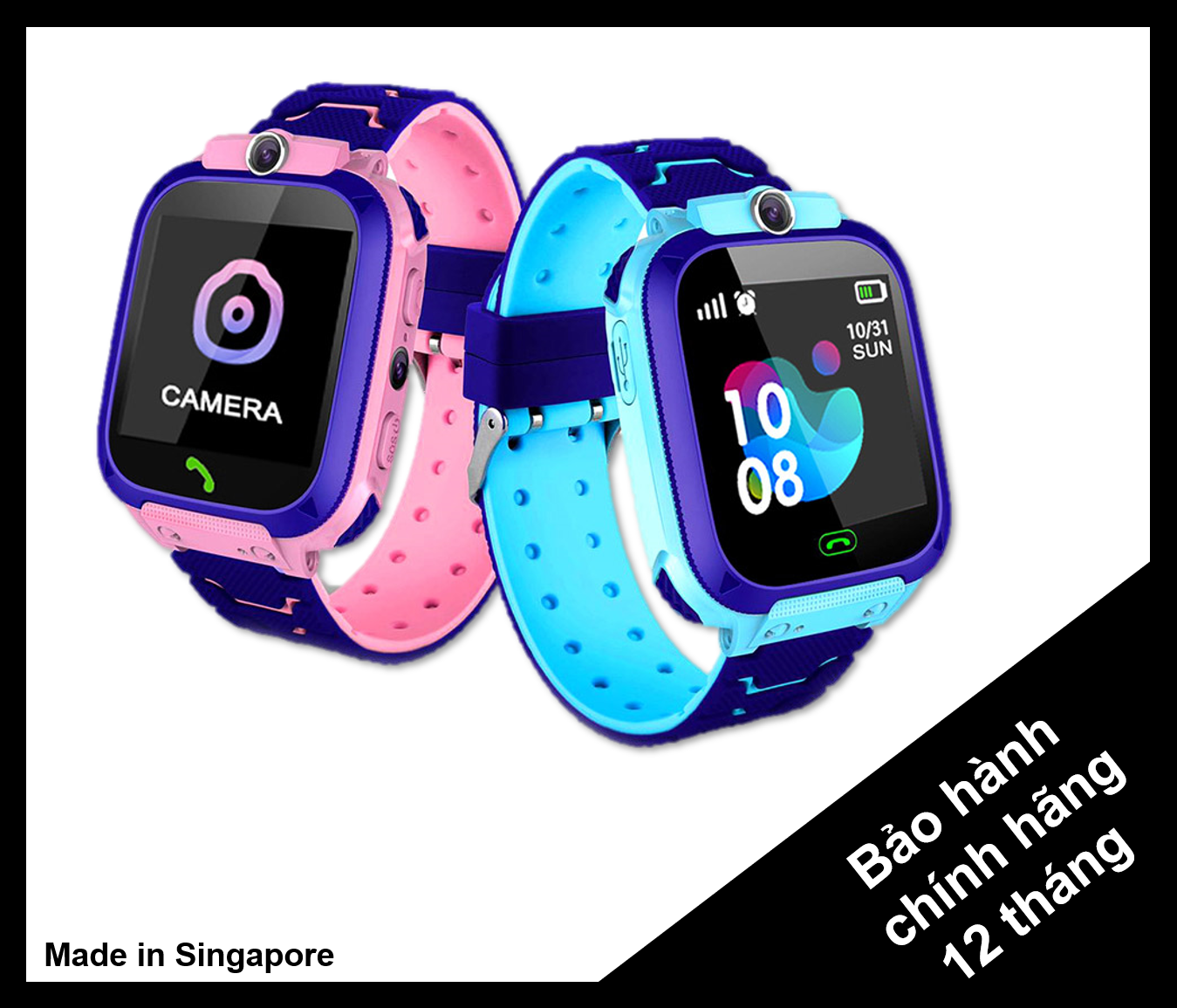 Đồng hồ thông minh định vị trẻ em Q12s – 2021 Made in Singapore