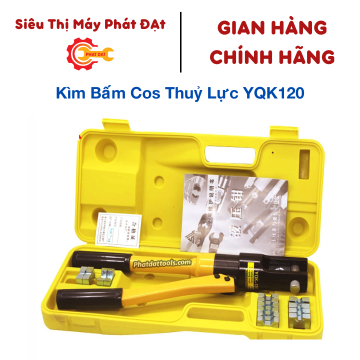 Kìm bấm cos thủy lực YQK120-Kìm ép đầu cos thủy lực