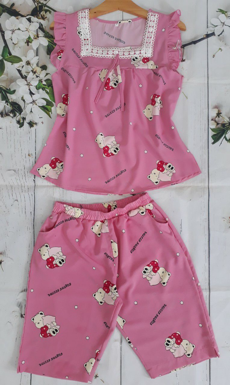 Đồ bộ mặc nhà dễ thương chất kate thái loại 1 vs38 vanshop92423