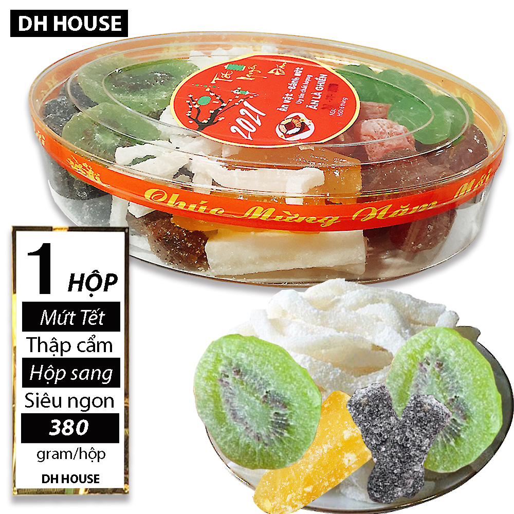 Hộp Mứt Tết Trái Cây Thập Cẩm Đà Lạt (Date: 06 tháng) DHHOUSE