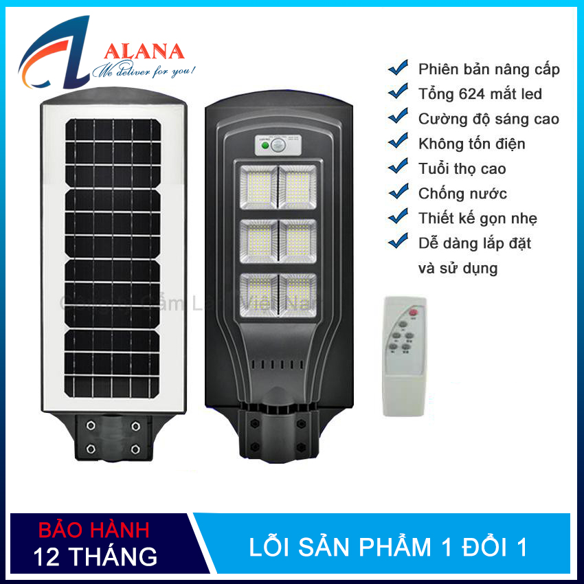 Đèn Led năng lượng mặt trời Solar Street Light, đèn năng lượng mặt trời liền thể 90w-120w-150w-200w thiết kế 2 trong 1 thích hợp sử dụng ngoài trời làm đèn đường, đèn sân vườn