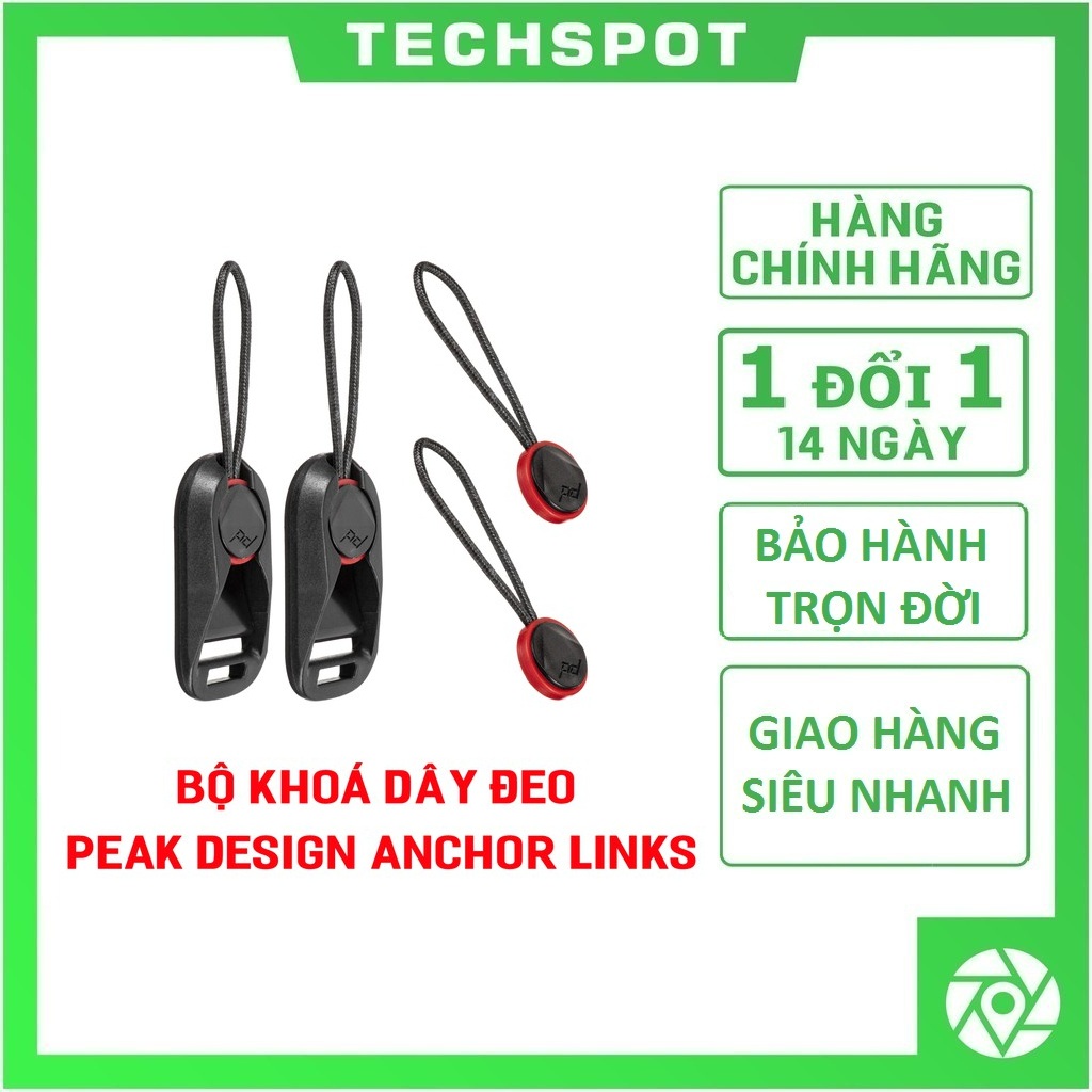 Bộ Khoá Dây Đeo Peak Design Anchor Links | Bảo hành trọn đời | Hàng Chính Hãng