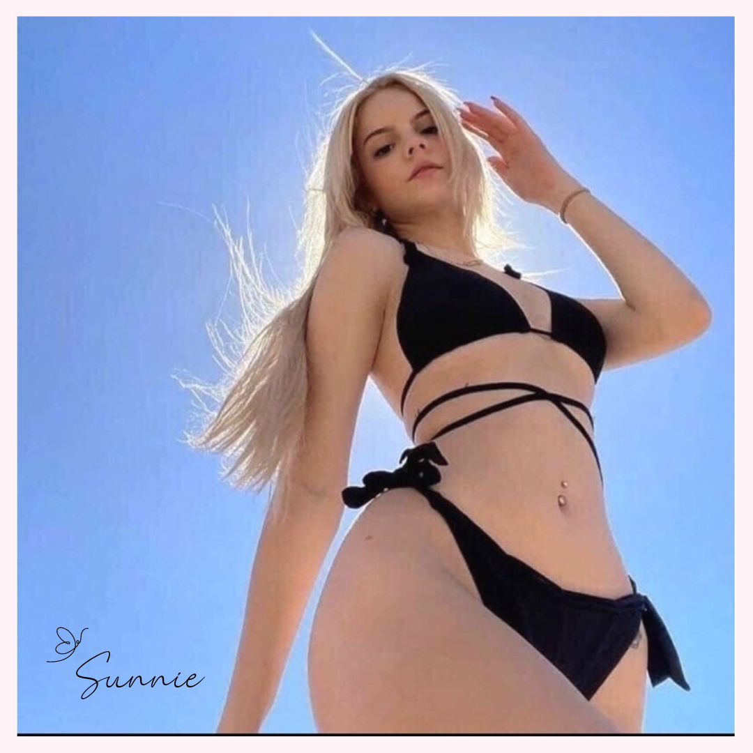 Bikini đồ bơi nữ 2 mảnh cột nơ dễ thương, dây buộc eo quyến rũ - Sunnie Bikini