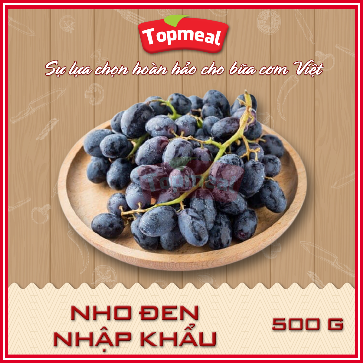 HCM - Nho đen nhập khẩu (500g) - [Giao nhanh TPHCM]