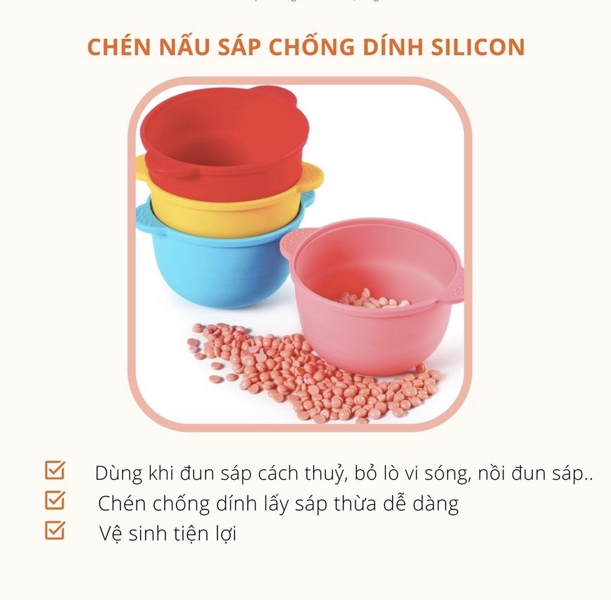 Chén silicon nấu sáp chống dính