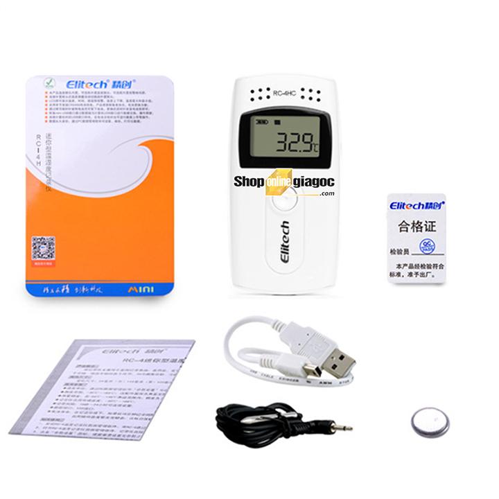Nhiệt ẩm kế tự ghi elitech rc4hc theo tt02/ byt