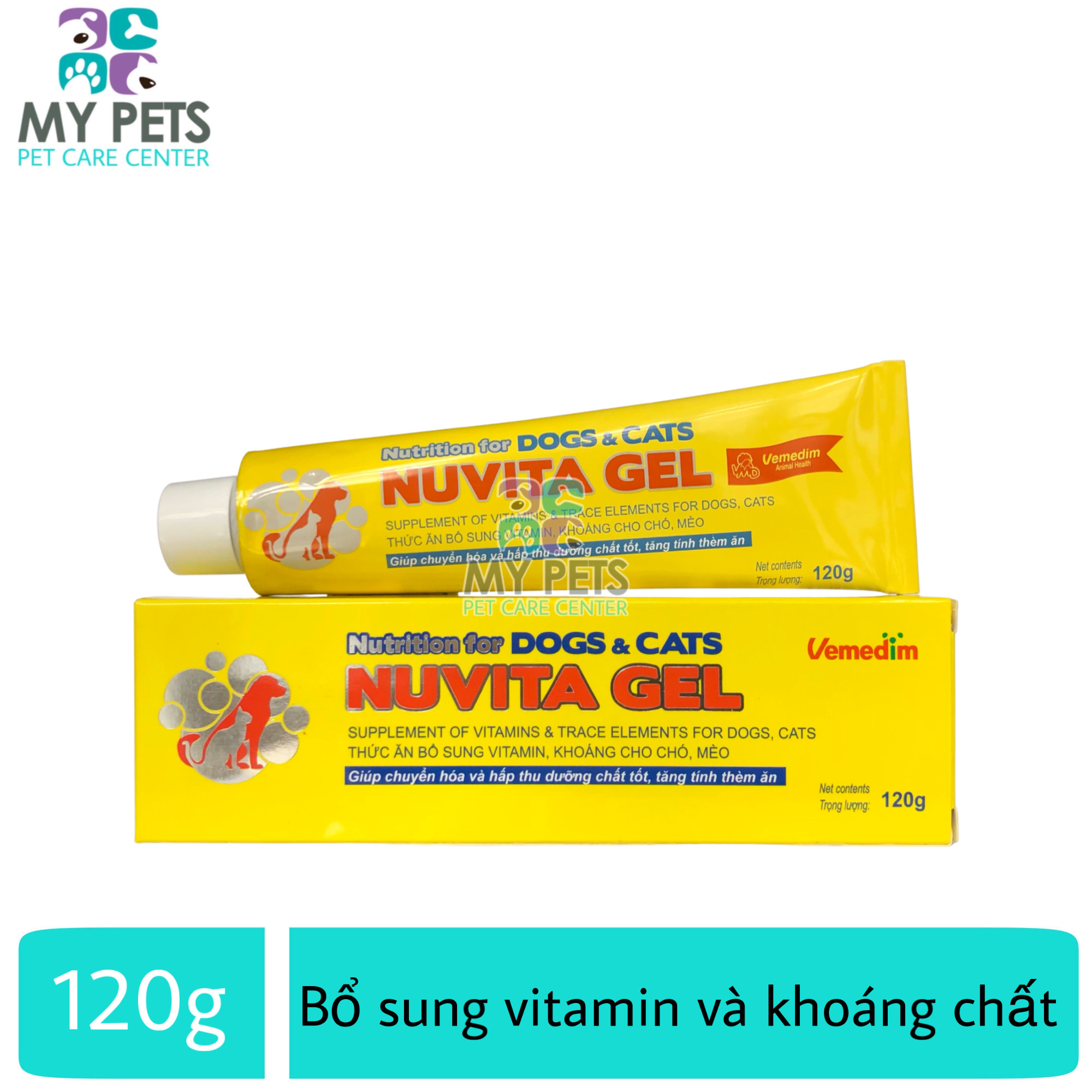 NUVITA gel Thức ăn bổ sung vitamin khoáng cho chó mèo - typ 120g