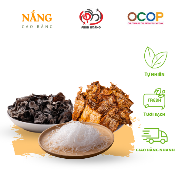 Combo miến dong, măng khô, mộc nhĩ hoàn toàn tự nhiên đậm đà hương vị truyền thống đặc sản cao bằng