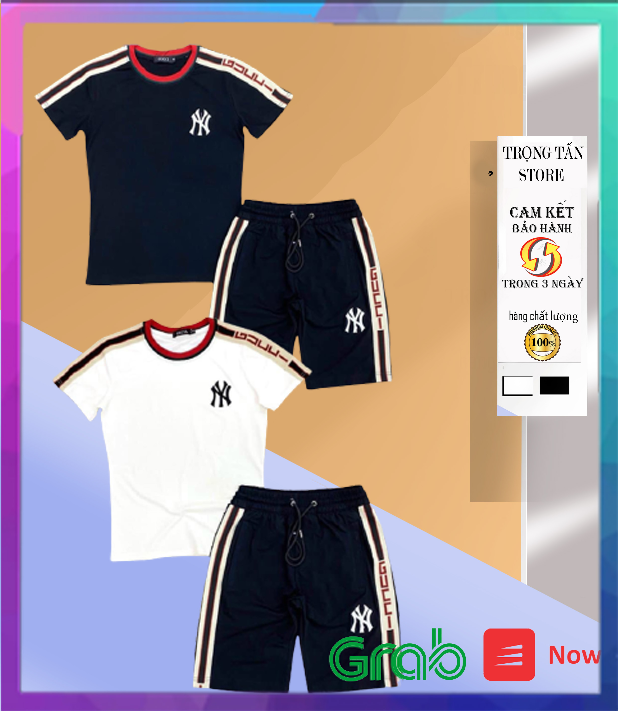 Bộ Hè Nam, Bô Thun Nam Cổ Tròn Tay Lỡ In hình chất liệu thun lạnh mềm mịn hàng Full Size - BN264- Trọng Tấn Fashion