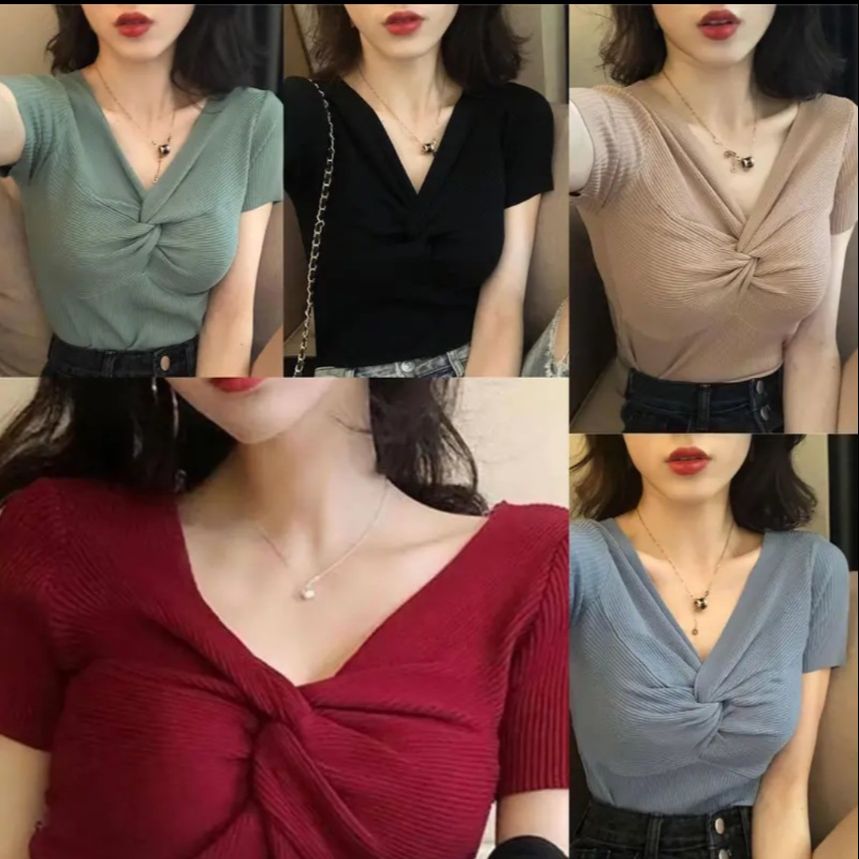 Thời trang nữ áo thun nữ gân tăm xoắn bigsize 50-95kg