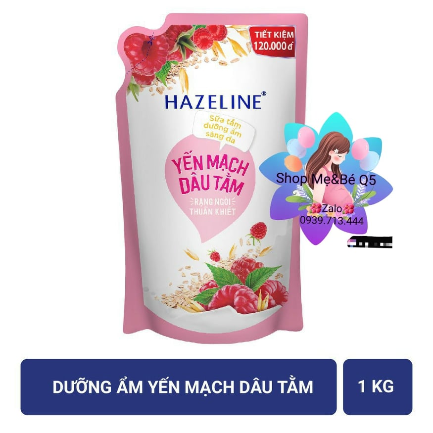 💥SỮA TẮM HAZELINE LOẠI YẾN MẠCH DÂU TẰM TÚI 1KG