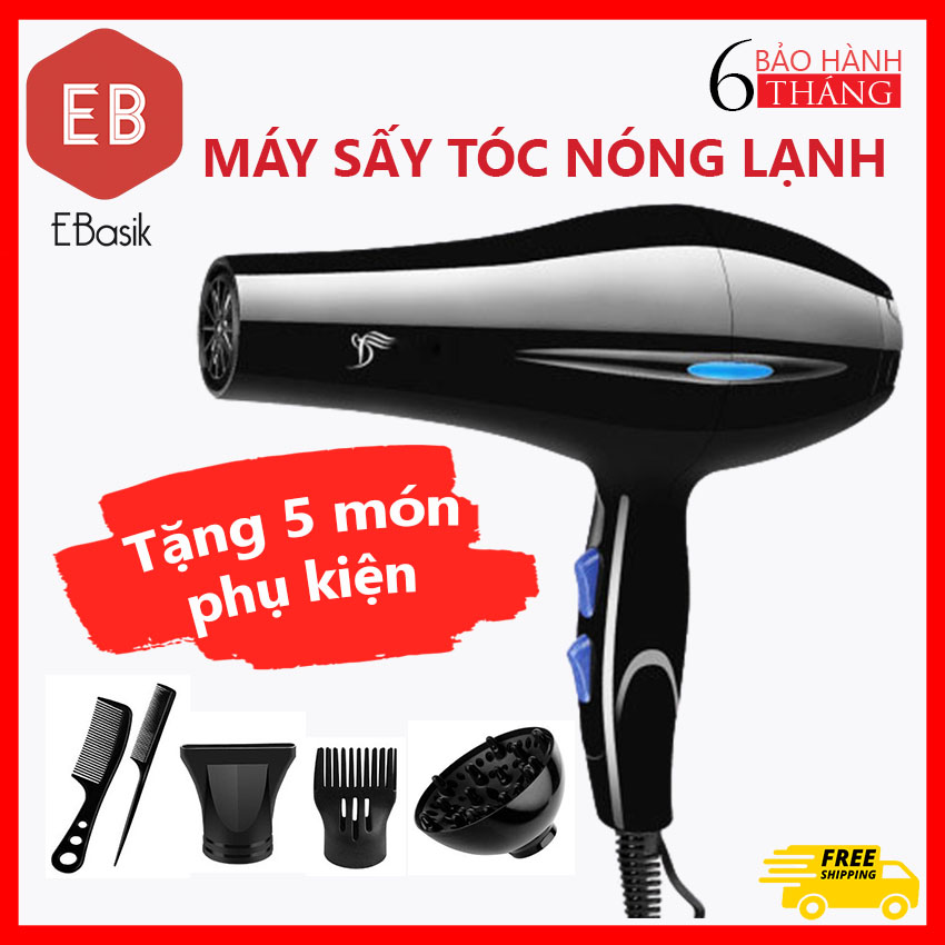 [HCM][5 MÓN QUÀ TẶNG] Máy Sấy Tóc Chuyên Nghiệp Gió 2 Chiều Nóng Lạnh DELIYA Công Suất Lớn 2200W Dễ Dàng Tạo Kiểu. Cung Cấp Bởi EBasik