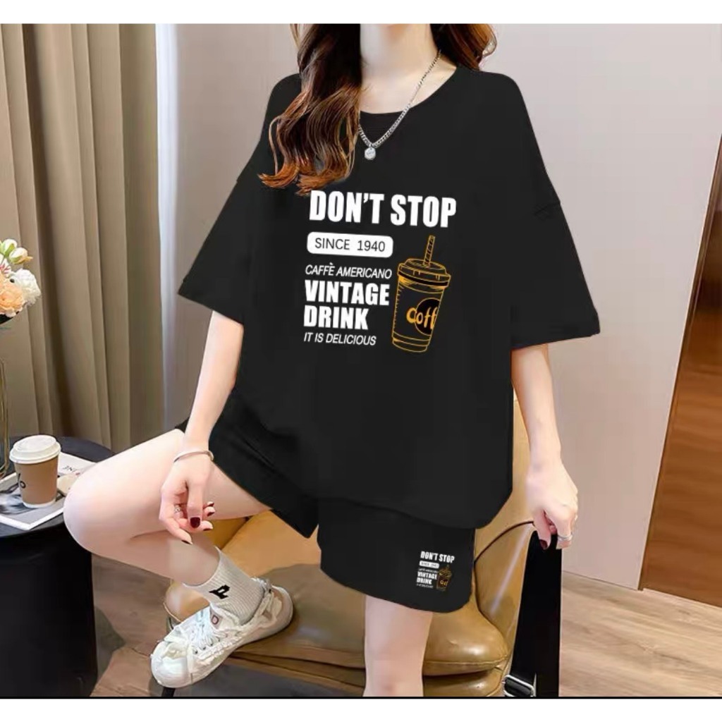 Set bộ quần áo hè hình ép nhiệt CỐC COFFEE chất thun cotton mềm mịn mát mẻ cho bé 10-40kg mã 46