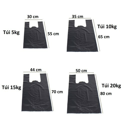 Bịch túi bóng đen loại túi 10kg trọng lượng bịch 1kg dùng đựng đồ, đựng rác.....