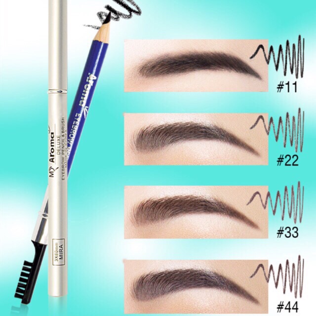 Chì vẽ mày 2 đầu Aroma/Monaliza Mira Eyebrow Pencil, cam kết sản phẩm đúng mô tả, chất lượng đảm bảo