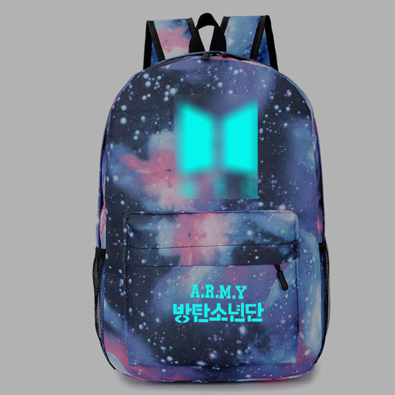 Balo Bangtan Boys galaxy Army cặp sách nam nữ đựng laptop hộp bút bóp vở viết phong cách Hàn Quốc tiện lợi đi học đi chơi army