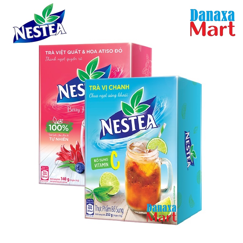 Combo 2 Hộp Trà Nestea Mix vị Chanh và Việt Quất & Hoa Atiso Đỏ