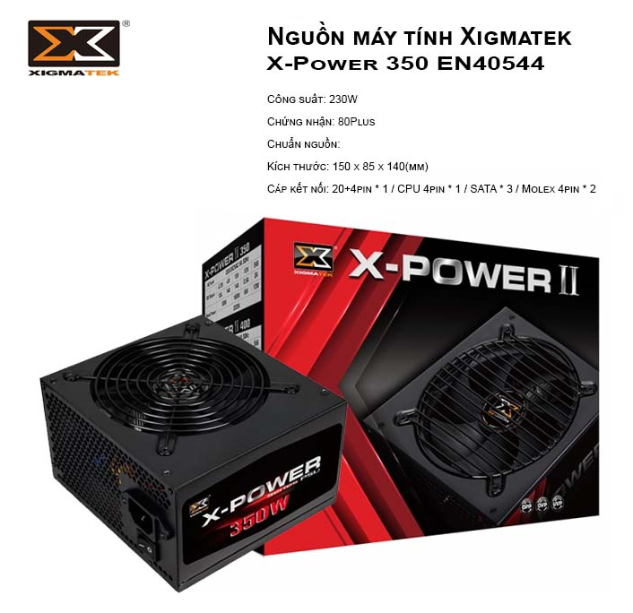 Nguồn máy tính xigmatek x-350 350w
