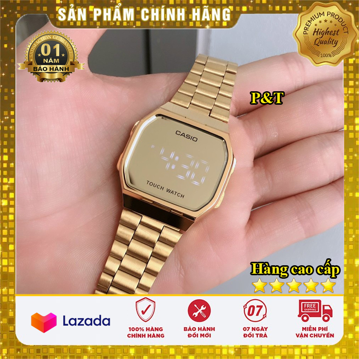 Đồng hồ nam nữ điện tử Casio A168 màn hình full led cảm ứng , thời trang , sang trọng - Đồng hồ P&T [ FreeShip- Hàng cao cấp- Full box ]