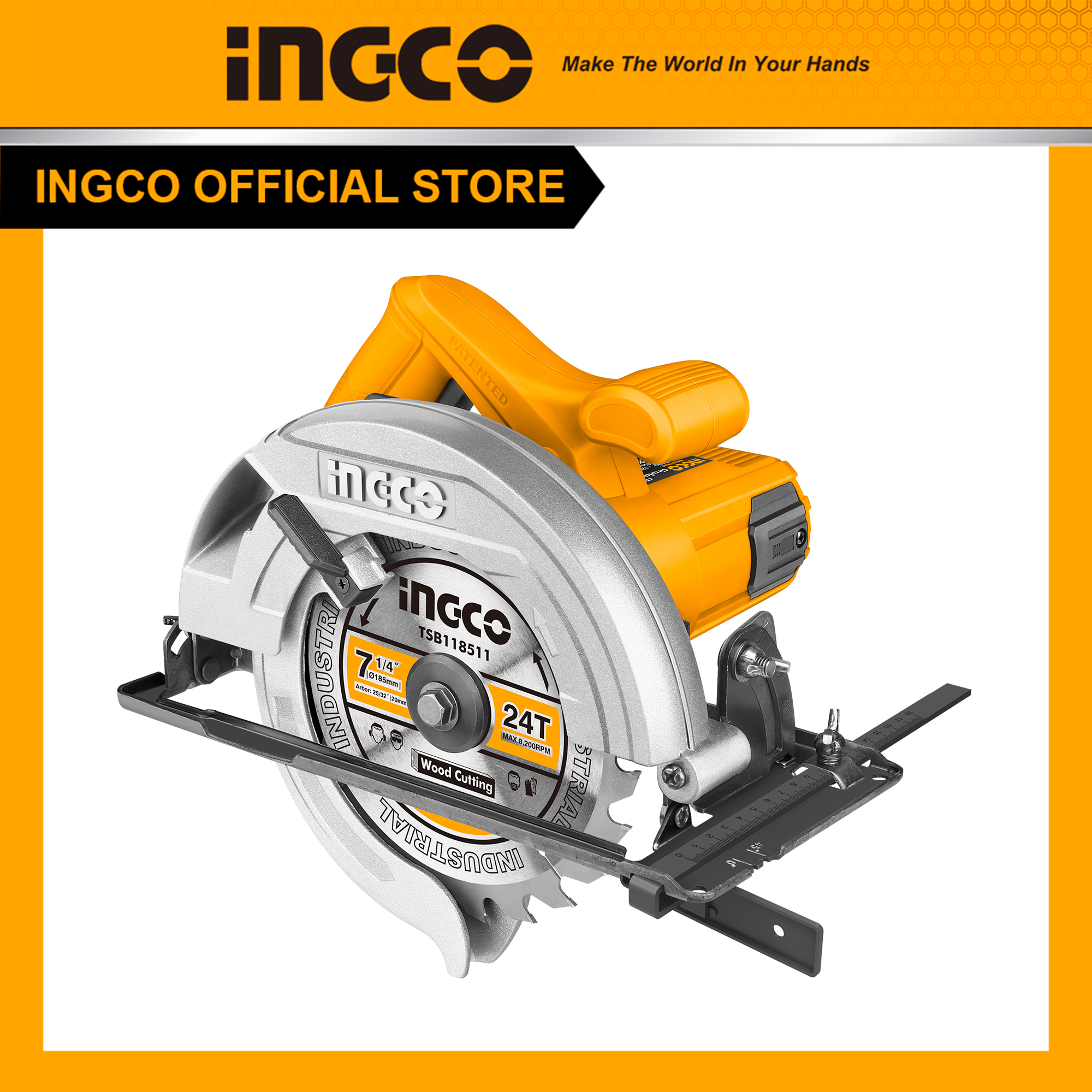 Máy cưa đĩa tròn ingco cs18538 công suất 1400w