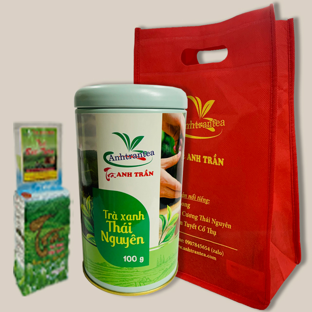 100 g Trà xanh Thái Nguyên ngon lon thiếc
