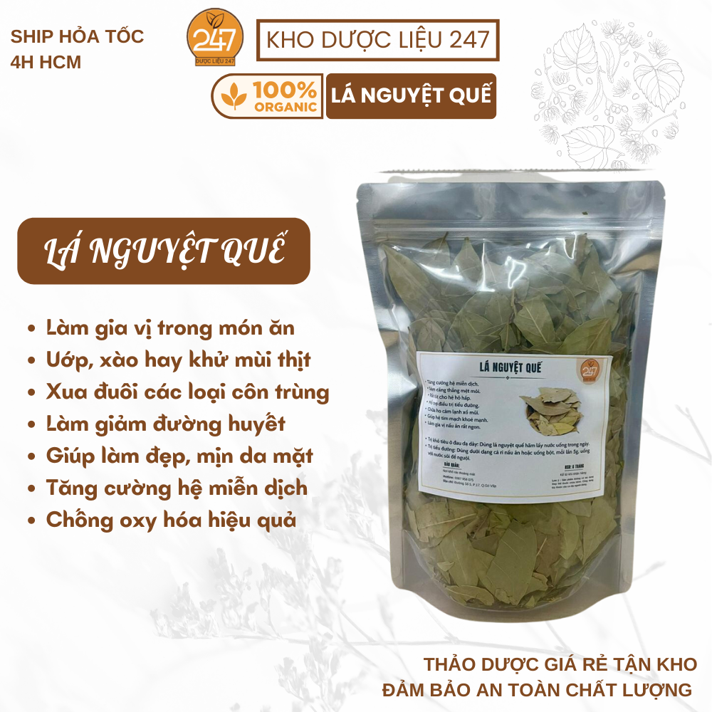 100g, 200g lá nguyệt quế - lá bay leaves khô nguyên lá - làm gia vị , pha trà