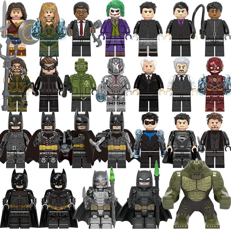 Compatible with LEGO brick minifigures Batman Joker Catwoman Superman Justice League assembly toys