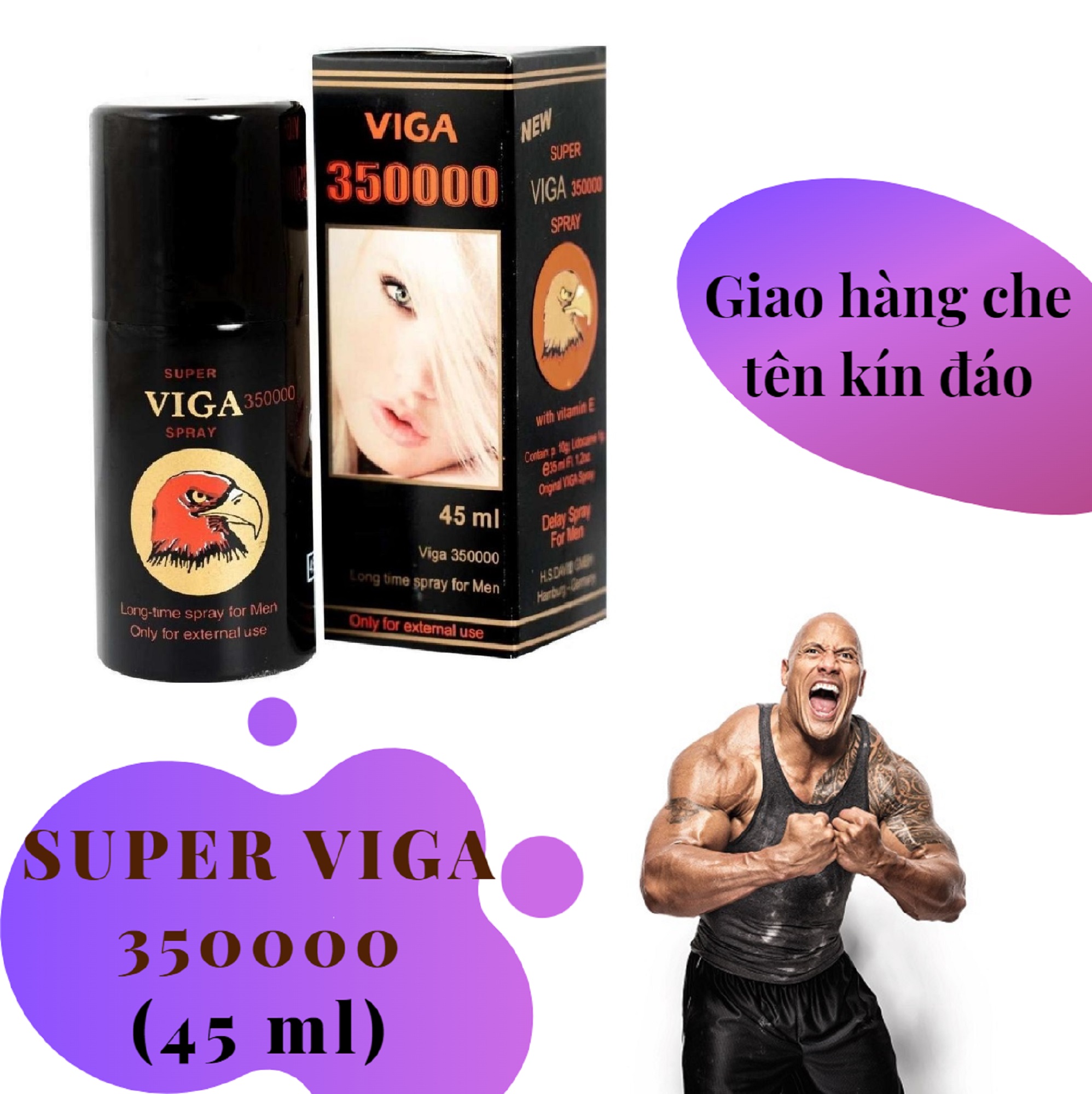 (Công thức siêu đậm đặc) Chai xịt SUPER VIGA 350000 Đức cao cấp tăng cường sinh lý nam mạnh mẽ (chai 45 ml) - hàng chính hãng