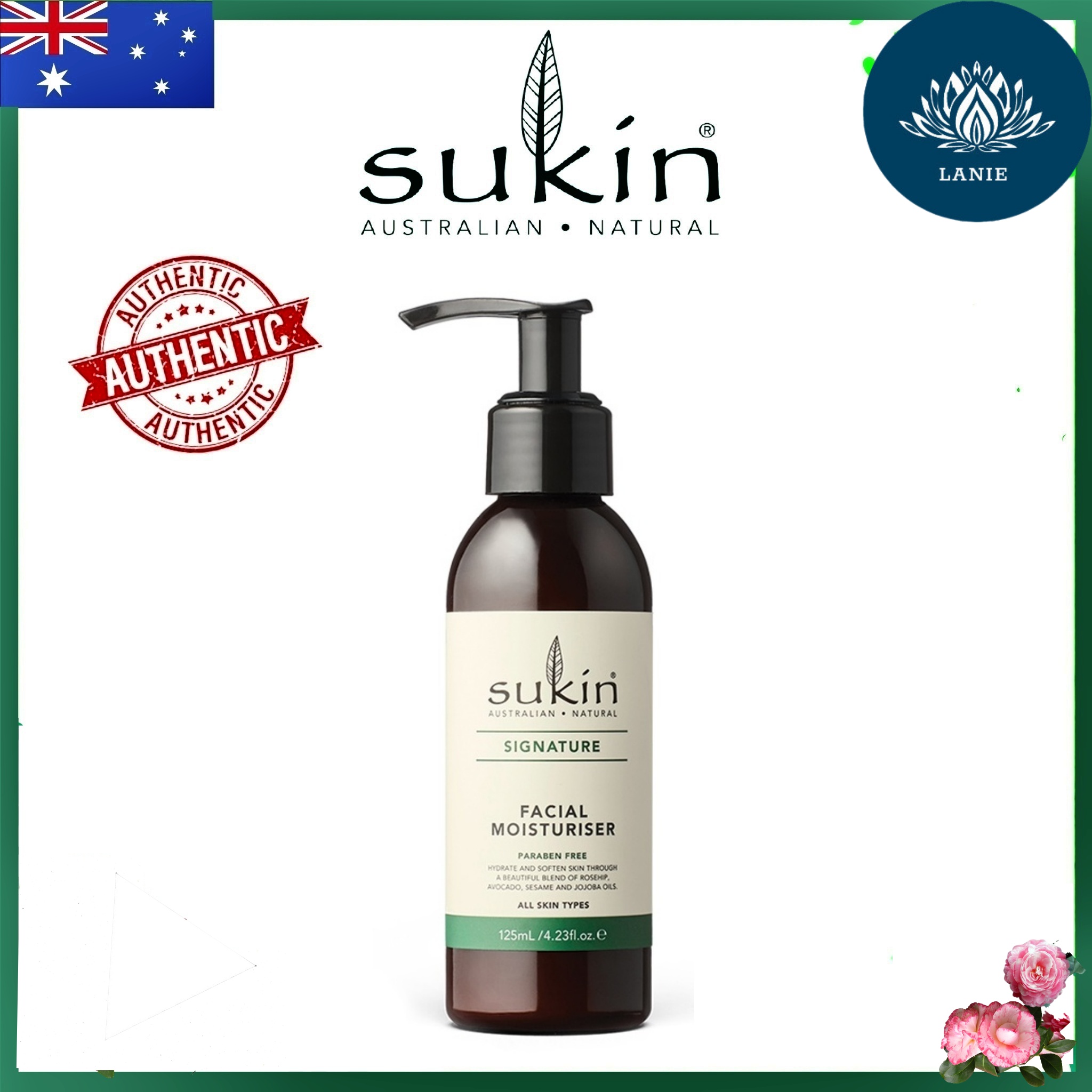 Kem Dưỡng Ẩm Dành Cho Da Mặt Sukin Facial Moisturiser 125ml