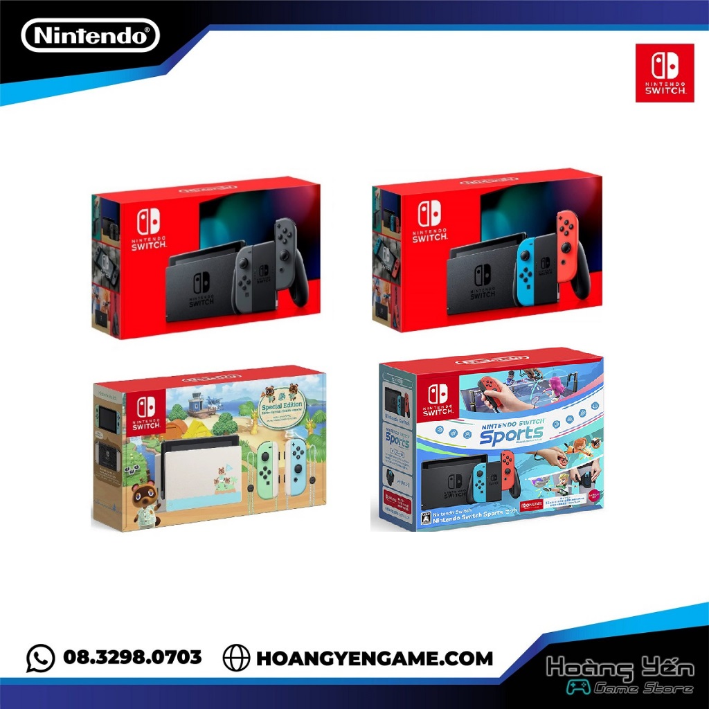 [HCM][Trả góp 0%]Máy Nintendo Switch V2 Grey Mới 100% Fullbox Chính Hãng