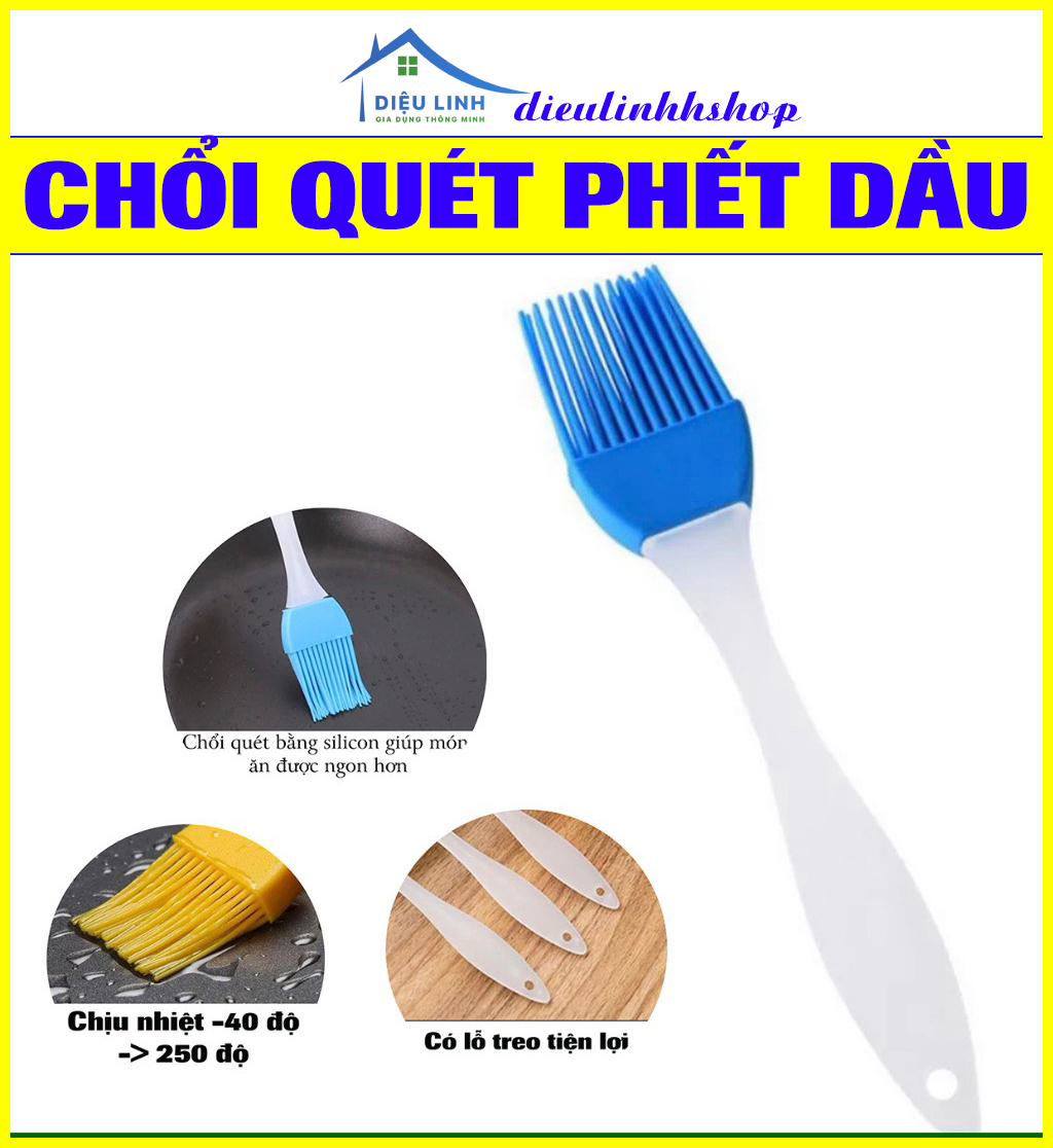 Chổi quét dầu mỡ - Cọ quét dầu ăn, quét mỡ, quét mặt bánh bằng silicon chịu nhiệt tramanhshop