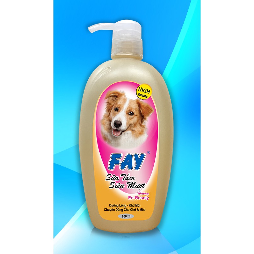 Sữa tắm chó mèo siêu mượt Fay hương En-rosely 800ml&300ml