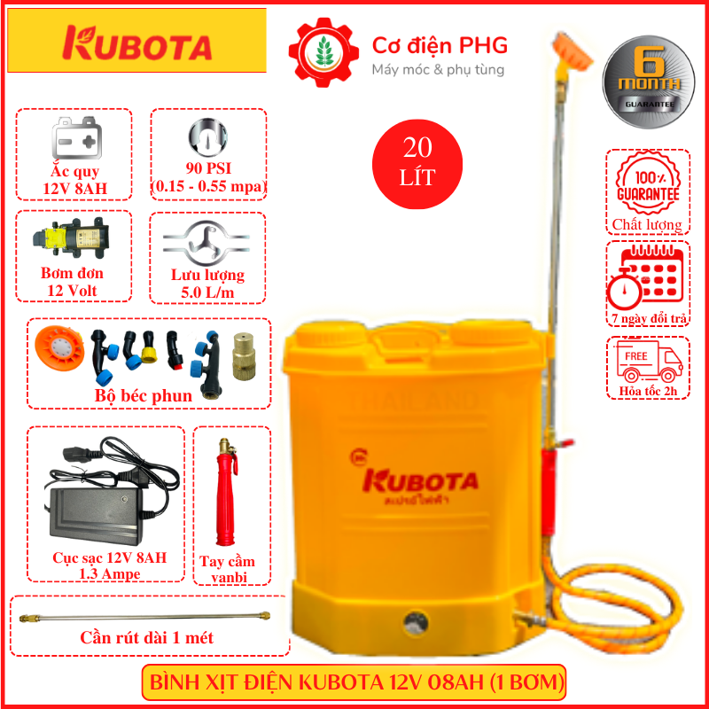 Bình phun bằng điện, máy xịt thuốc 20 Lít 1 bơm và 2 bơm, motor chạy êm dùng phun khử khuẩn, tưới nước | Bảo hành 6 tháng | Bình xịt điện
