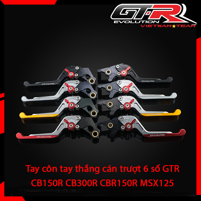 [Chính hãng] Tay côn tay thắng cán trượt 6 số GTR CB150R CB300R CBR150R MSX125
