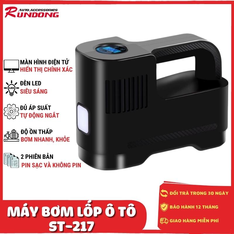 (HCM, HN FREESHIP) Bơm Lốp Xe Ôtô Tự Ngắt SUITU ST217 có pin sạc, đồng hồ đo áp suất điện tử tự ngắt, có đèn led, Máy Bơm lốp 12V ô tô - xe máy,