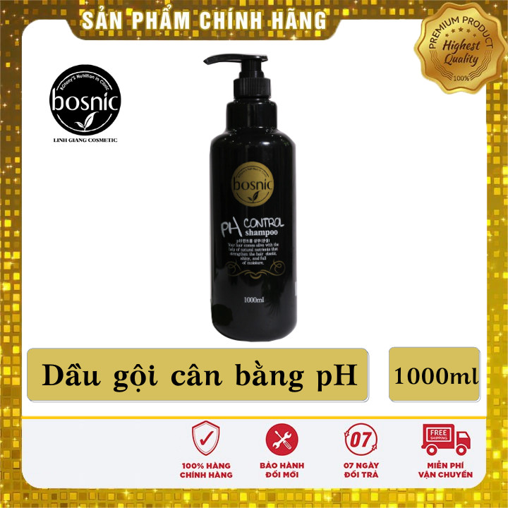 Dầu Gội Cân Bằng pH 1000ml Bosnic - Chống Rụng Tóc - Chính Hãng Hàn Quốc