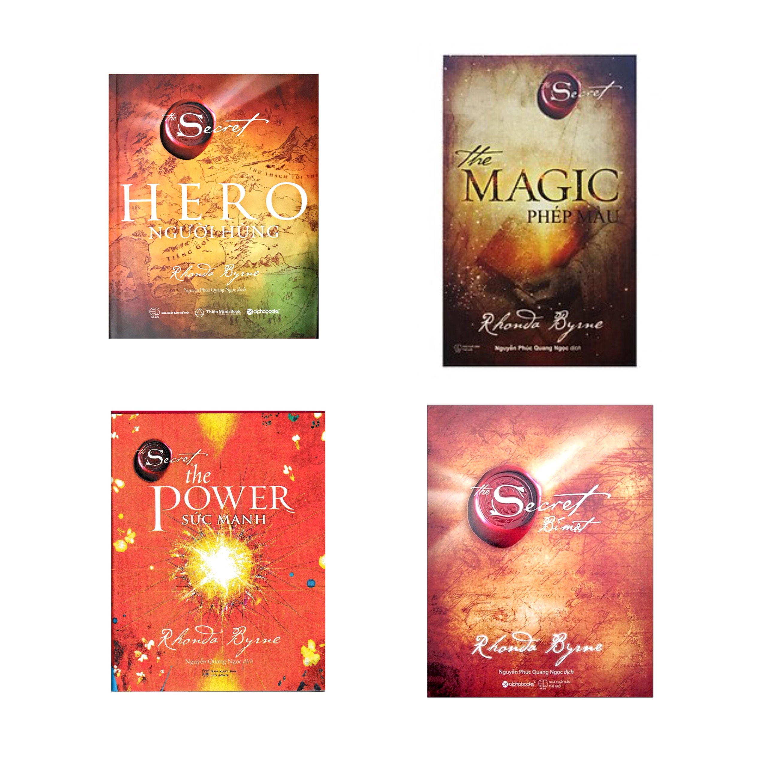Combo 4 cuốn sách: the magic, the secret, the power , the hero