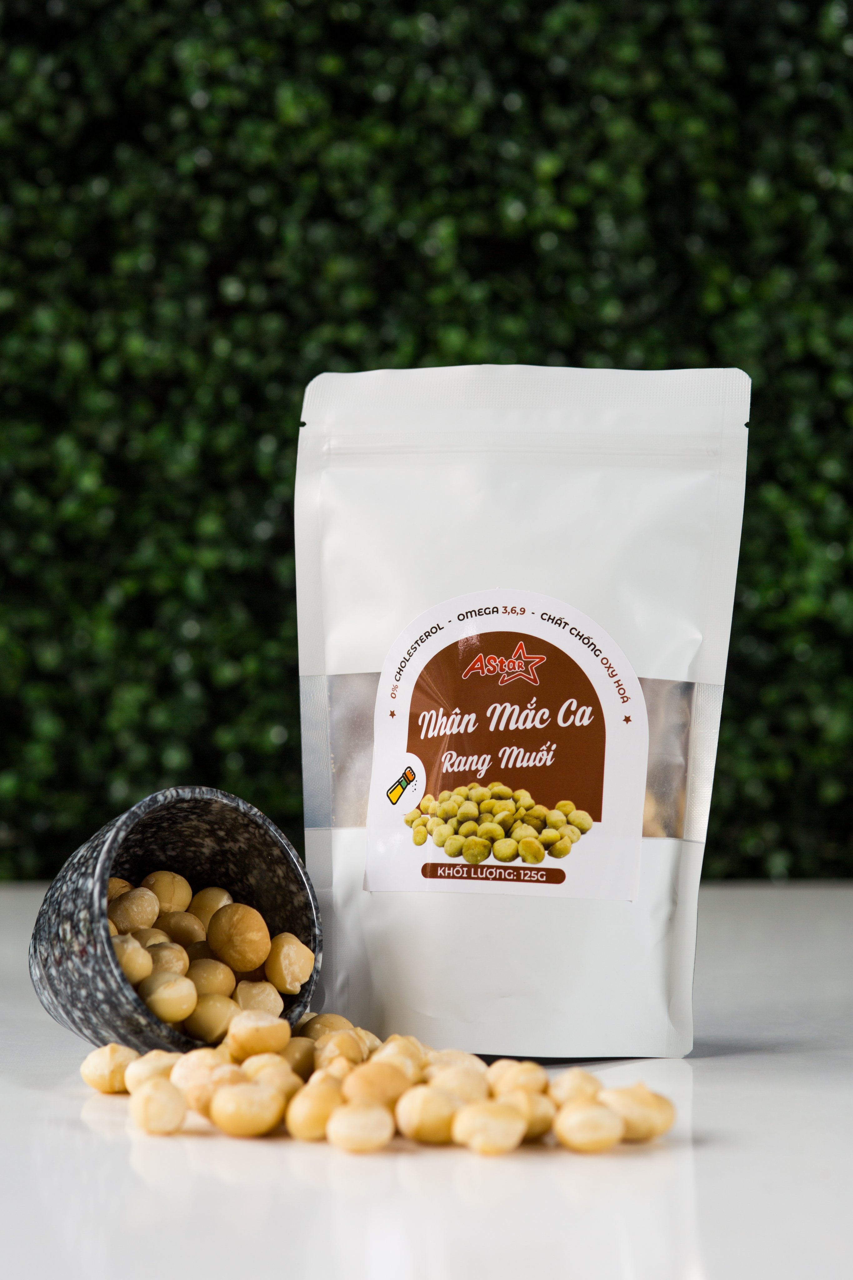 Nhân mắc ca úc rang muối -túi 300gr