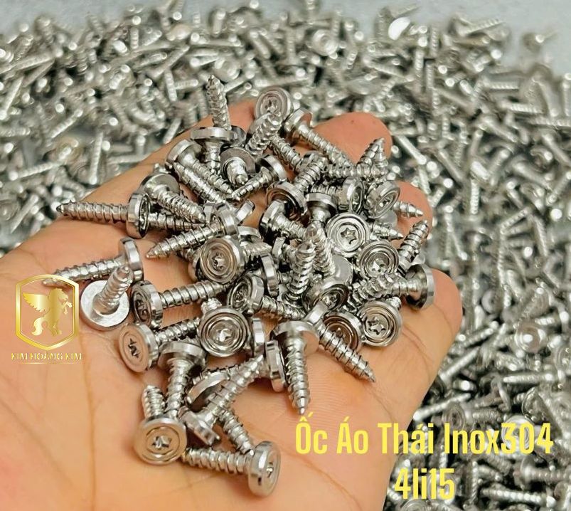  Ốc Áo mẫu THÁI Inox304 V3 4li15 gắn dàn áo xe máy Wave Dream Winner Sonic Rsx Airblade SH Vario.... 