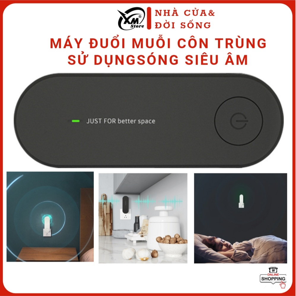 Máy đuổi muỗi bằng sóng siêu âm - máy đuổi côn trùng điện tử xmauto