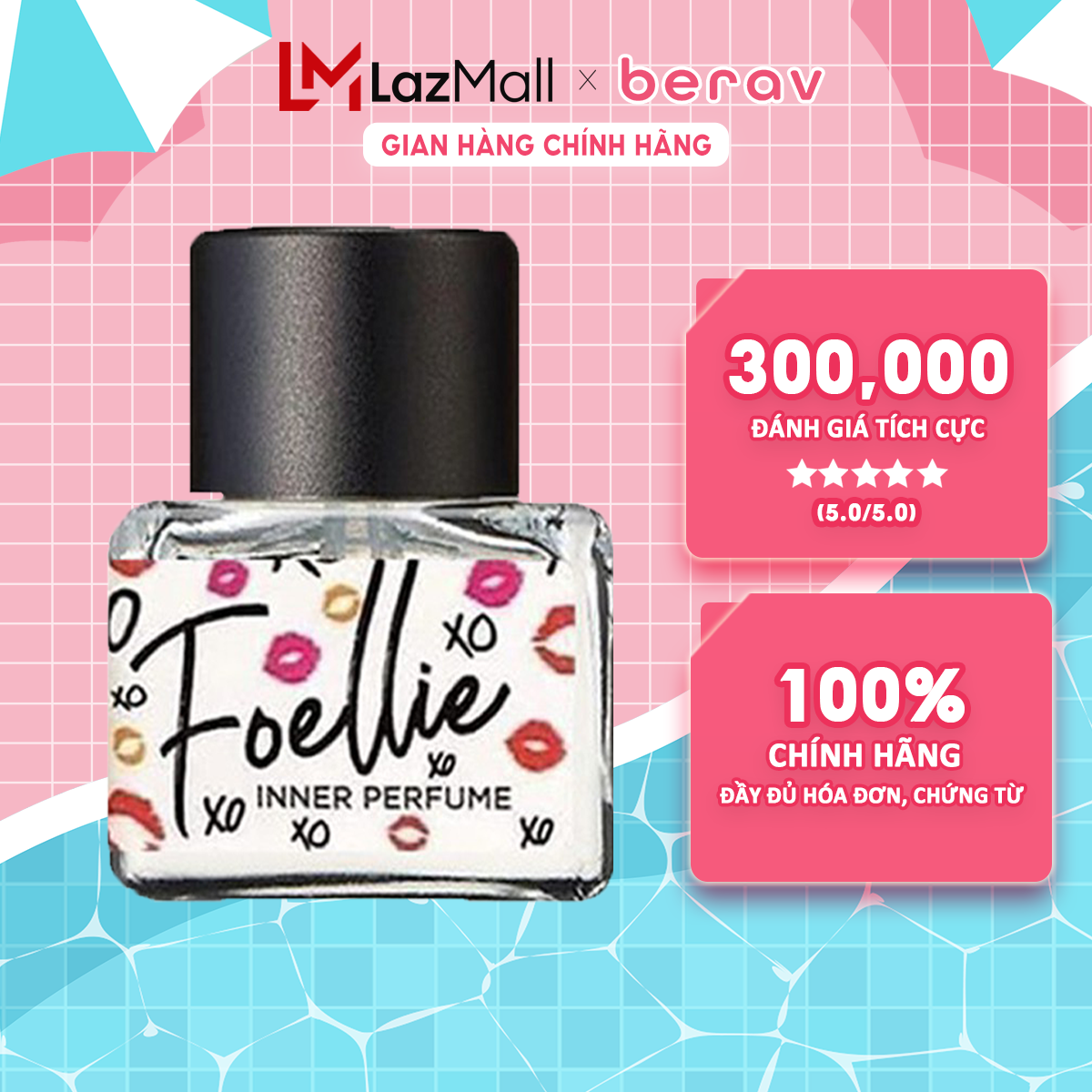 [Che Tên Nhạy Cảm] Nước hoa vùng kín hương dâu tây Foellie Eau De Innerb Perfume 5ml - Miel (phiên bản giới hạn XO)